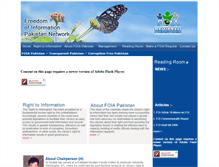 Tablet Screenshot of foiapakistan.com